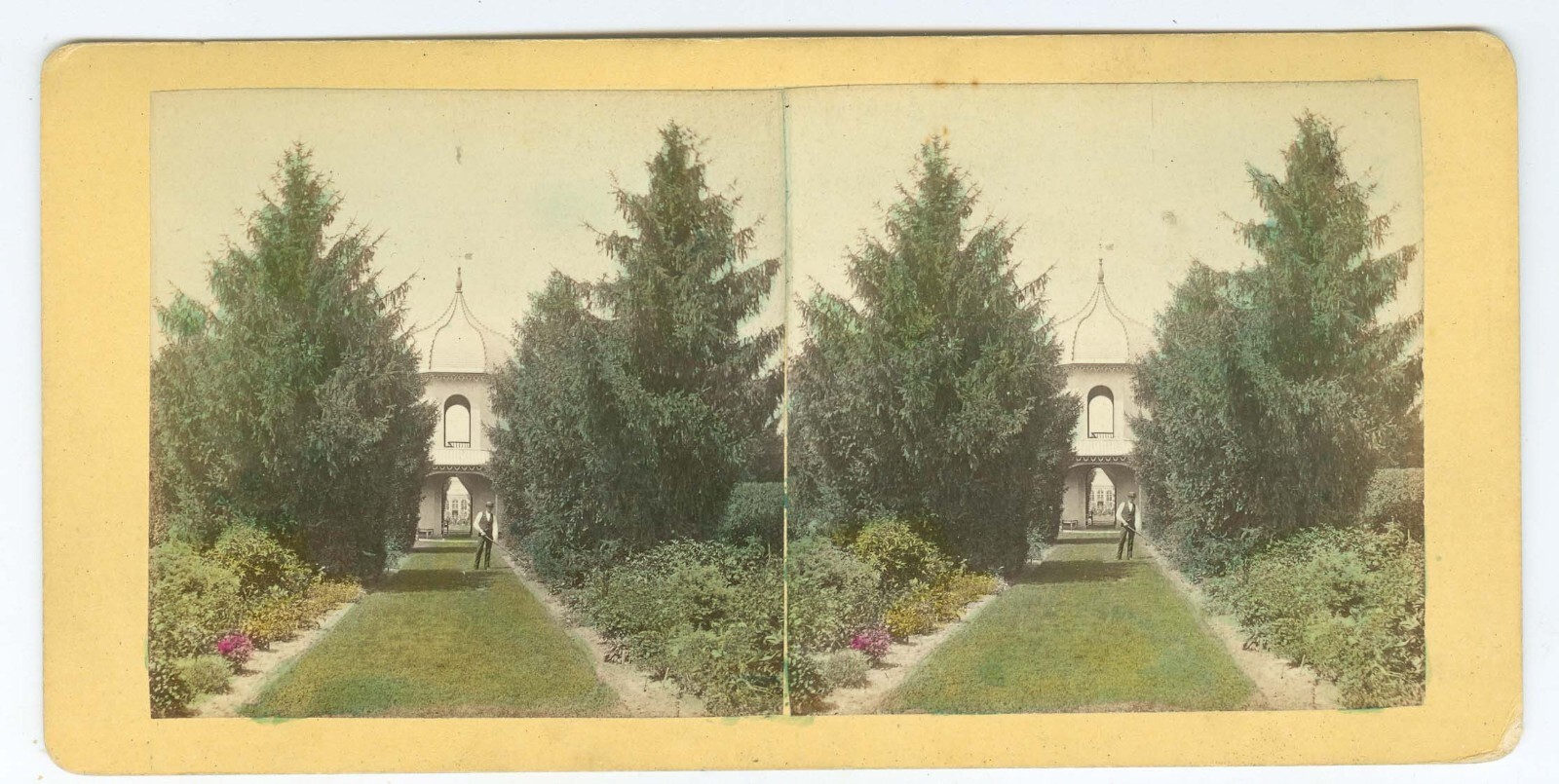 D0686~ MISSOURI – Shaw’s Botanical Pavilion c.1870 Stereoview – Boehl