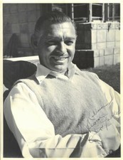 Clark Gable Signed Authentic Autographed 10x13 B/W Photo *RARE* BECKETT #AA06925