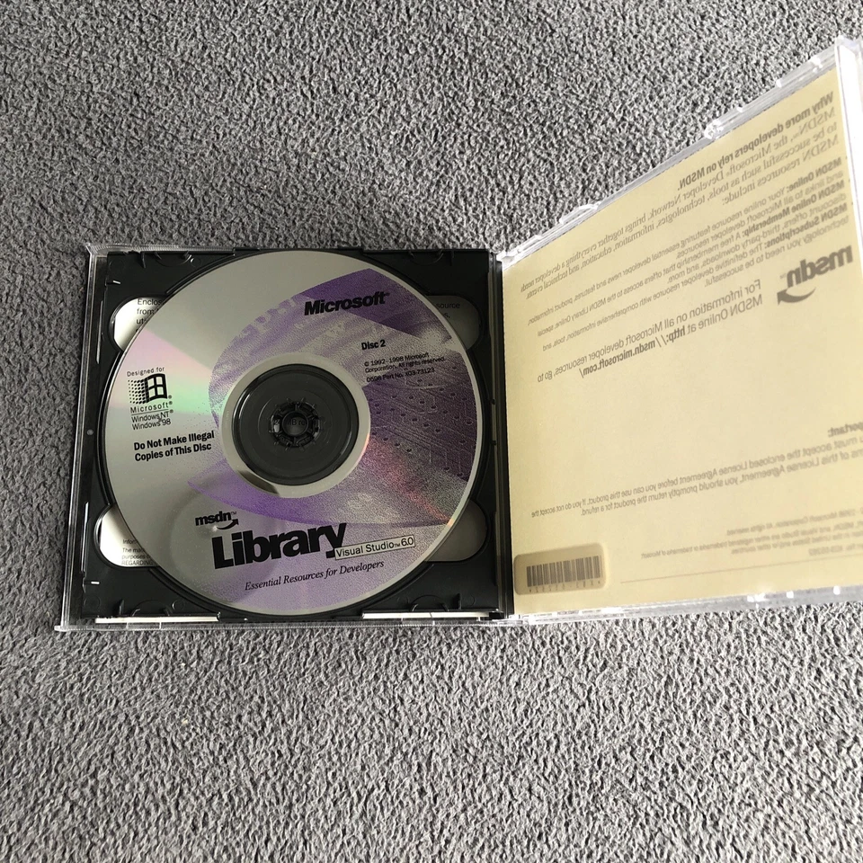 Microsoft MSDN Library Visual Studio 6.0 2 CD Set for Windows NT Windows 98 - Image 4 of 4