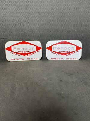 Vintage Stickers Pencon Engineering Persiingers Bancroft WV 4 in x 2.25 in