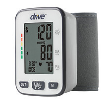 Deluxe Automatic Blood Pressure Monitor, Wrist, Easy to Read, 1-Touch Operation