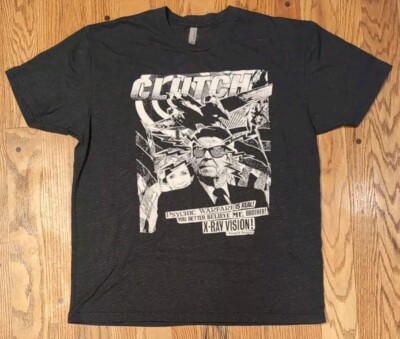 Vintage Clutch Band Shirt Concert Tee Ronald Reagan X-ray Vision 