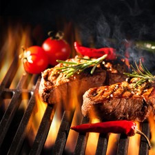 D&L Guss Grillrost Emailliert – 60x40 Cm, Gusseisen, 9 Mm Stark, Mit 12 Mm Stababstand, Für Alle Grills