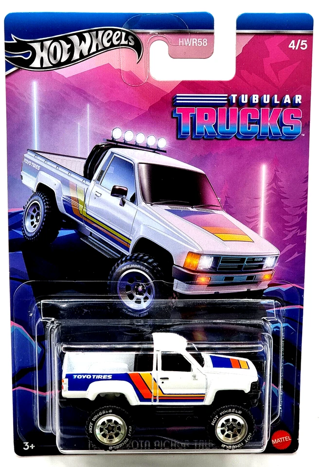 Hot Wheels Tubular Trucks Auto 1987 Toyota Pickup Truch 4/5