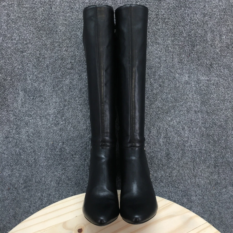 Alfani 靴子女式 5 M Hakuu 高骑黑色及膝尖头 F43714 — 第 3/4 张图片