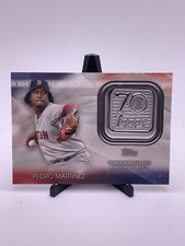 Pedro Martinez 2021 Topps 70th Anniversary Logo Patch 70LP-PM Boston Red Sox