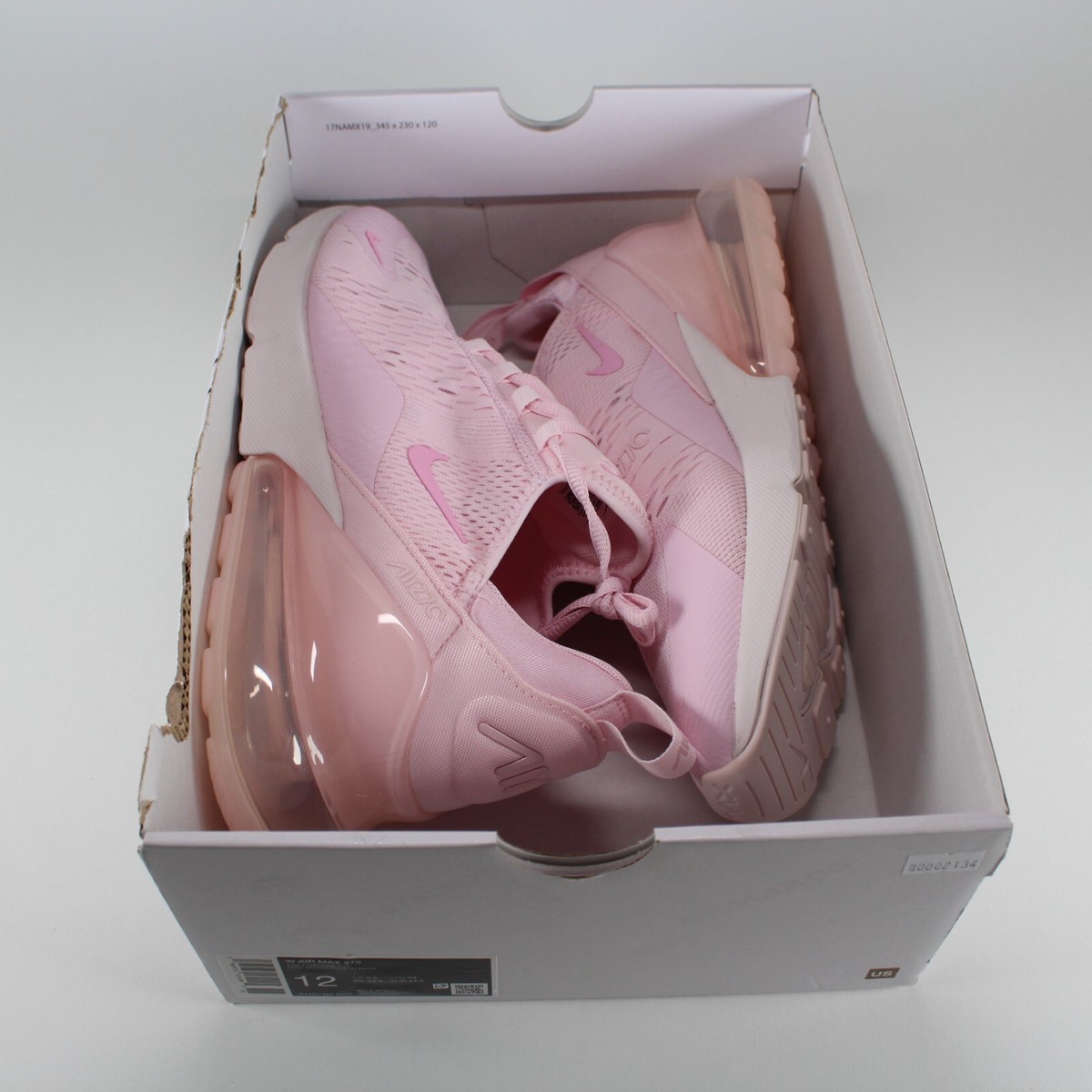 Nike Air Max 270 'Pink Foam' White AH6789-605 Men's Size 10.5