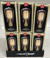 Globe Vintage Style Squirrel Cage Edison Electric Light Bulbs 40W - Set of 6