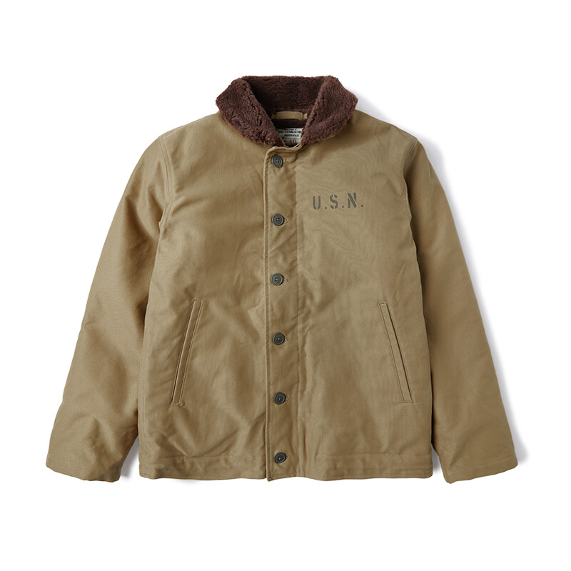NON STOCK Khaki N-1 Deck Jacket Vintage USN Military Uniform NON STOCK Khaki N-1 Deck Jacket Vintage USN Military Uniform