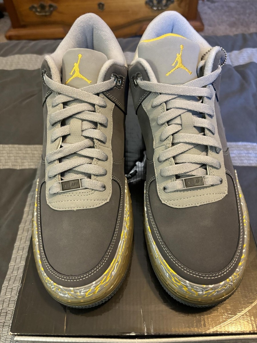 AIR JORDAN FUSION AJF 2008 FLINT GREY/VARSITY MAIZE-SLVR 323626