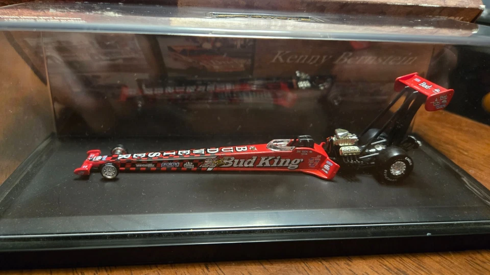 AUTOGRAPHED Kenny Bernstein Dragster - 20th Anniversary Budweiser 1:64-Scale - Image 3 of 3