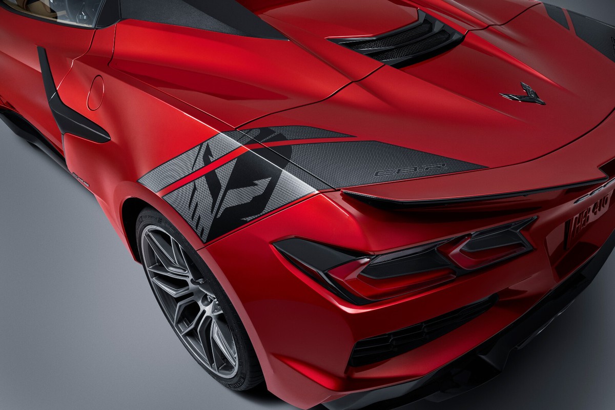 2024-27 Corvette C8 z06 & E-Ray Rear Jake Logo Graphics Carbon