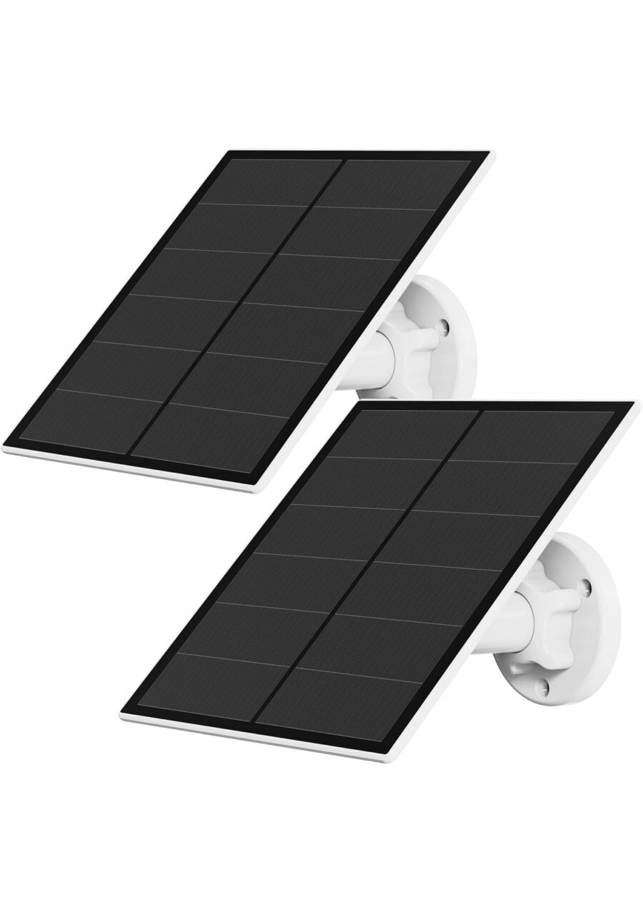 5v 5 Watts Solar Panels For Wireless Outdoor Cameras White