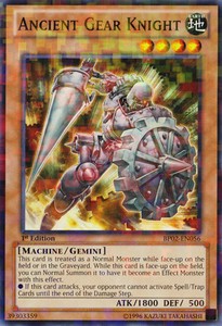 Ancient Gear Knight - BP02-EN056 - Mosaic Rare - 1st Edition x3 - Near Mint