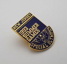 Summer Games New Jersey Special Olympics 1993 Gold Tone Lapel / Tie Tack Pin 