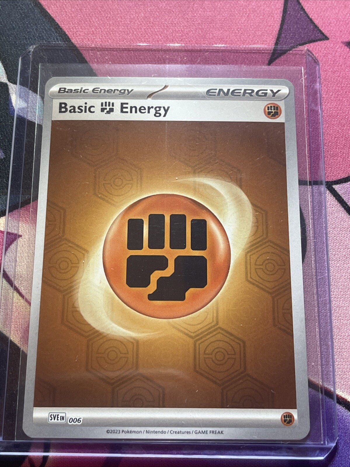Pokemon TCG Basic Fighting Energy SVE 006 Shrouded Fable Reverse Holo
