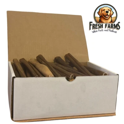 FRESH FARMS PET 50 PK 12 Inches (50 Units per Box) Collagen Sticks for Dogs, Odor Free