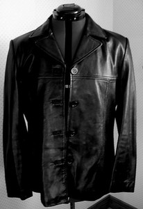 KASPER Black Genuine Leather Fitted Blazer/Coat/Jacket - Women's Size M / Medium | eBay