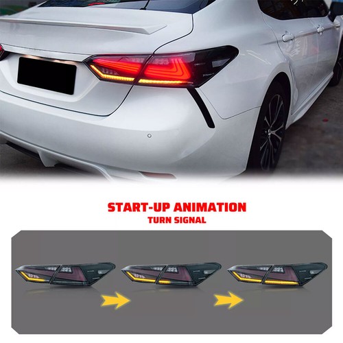 Sequential Animation LED Rear Tail Brake Lamps Assembly For Toyota Camry 2018-23 - Picture 7 of 12