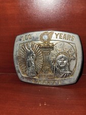Vintage Sterling Treasury Statue of Liberty 100 Years of Liberty Belt Buckle