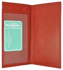 Genuine Leather PLAIN Checkbook Cover Red NEW!!!