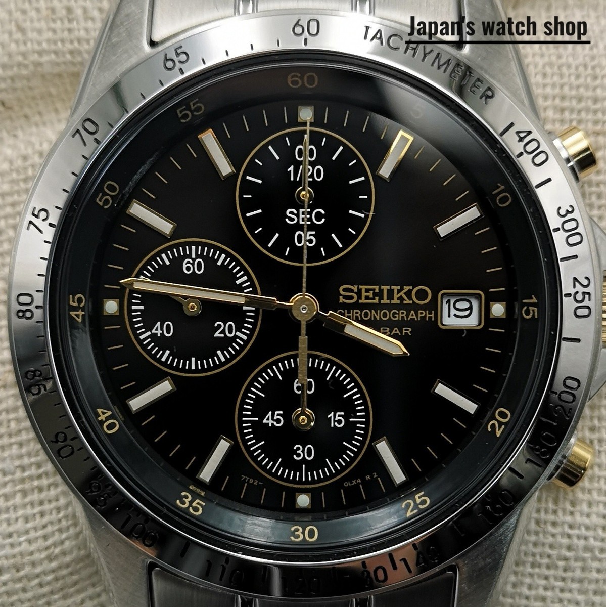 SEIKO SPIRIT SBTQ043 Black Quartz Stainless Steel Men's Watch New