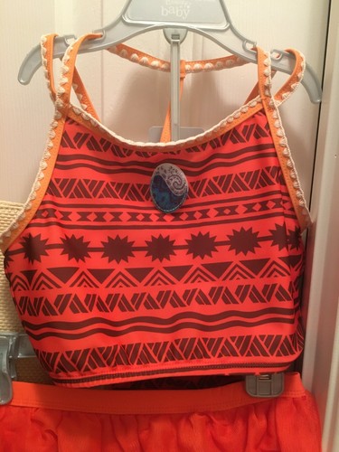 Disney Moana 3 PCS Swim Set Size 9/10 Swim Suit w/ Cover Up-Beach Bag-Sunglasses - Picture 4 of 12