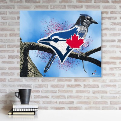 Blue Jays Unsigned Stretched 20x24 Canvas Giclee Print-Designed/Maz Adams