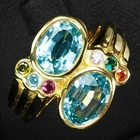 Green Paraiba Tourmaline Oval 3.2Ct 925 Sterling Silver Handmade Rings Size 7.25