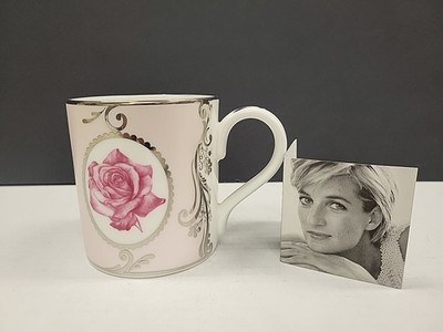 1997 PRINCESS DIANA ALTHORP BURIAL ENGLANDS ROSE COMMEMORATIVE TEACUP BONE CHINA