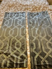 Modern Grey & Gold Blackout Curtains. Ready to Hang Ready Made.