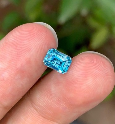 3 Ct Certified Natural Flawless Blue Paraiba Tourmaline Emerald Loose Gemstone