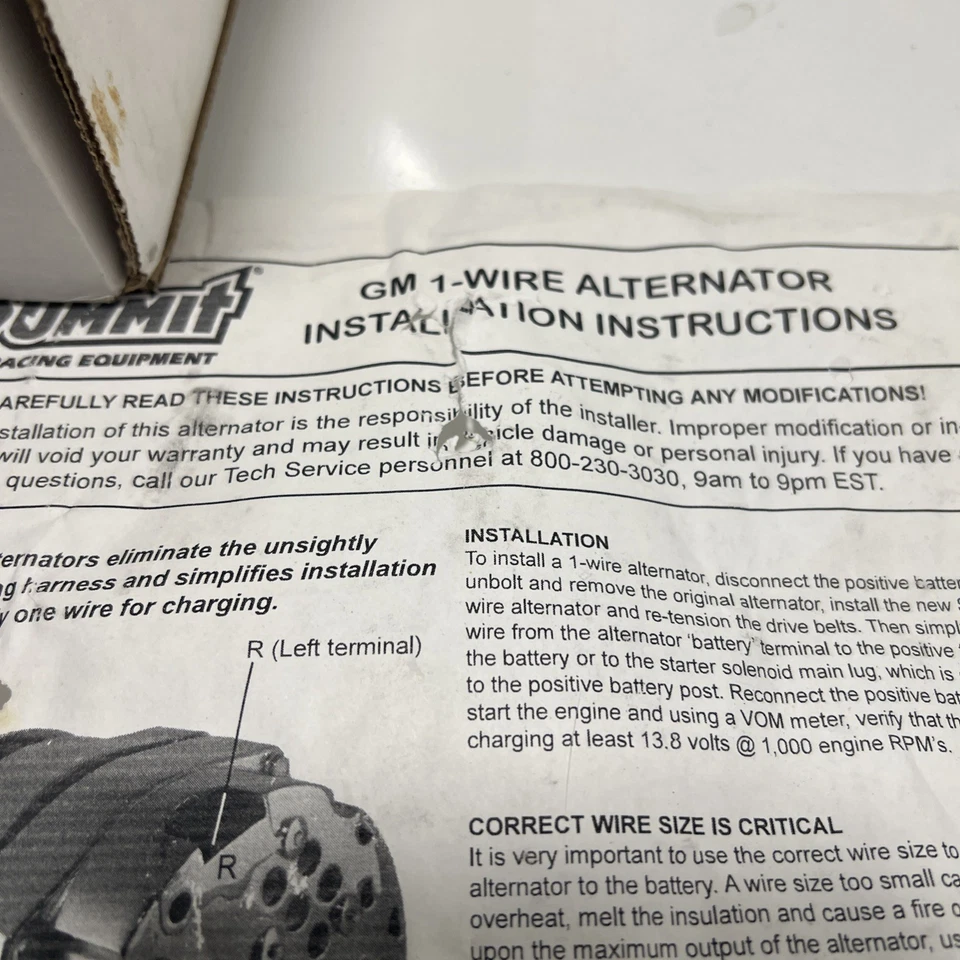 summit racing gm 1 wire alternator - Image 4 of 4