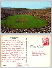 Yale Bowl New Haven CT Football Game Vintage Postcard 1960s NATCO Dexter