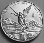 Mexico Liberty 2004, 1 Oz .999 Fine Silver Coin, Oz Libertad Plata 999 KEY-DATE. — photo 1