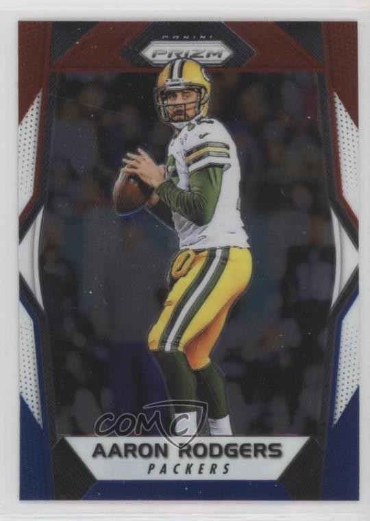 2017 Panini Prizm Red White & Blue Prizm Aaron Rodgers #1 wd9