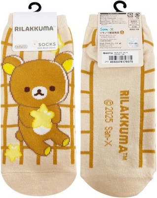 San-X Rilakkuma Character Socks Rilanowa Rilakkuma Star Design Damen Socken Neu