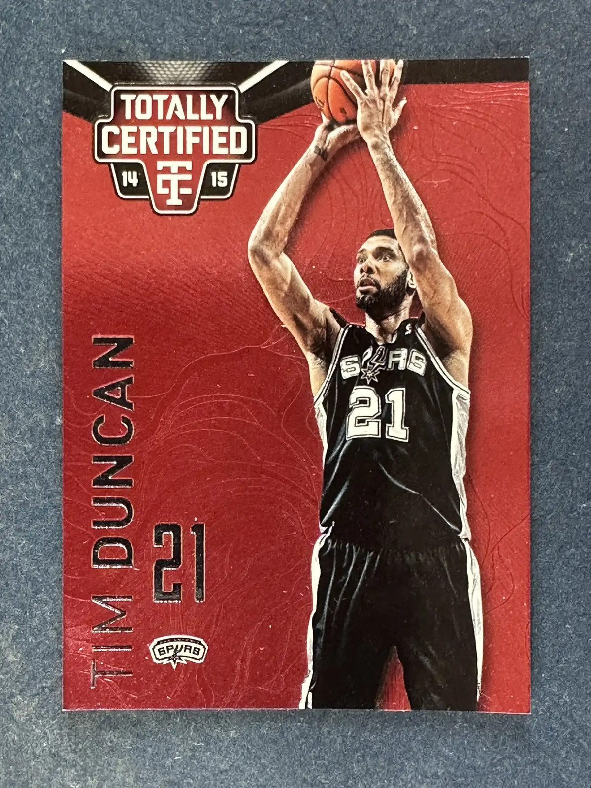 2014-15 Totally Certified Red #109 Tim Duncan Spurs /279 Arms Extended