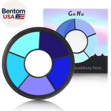 6 Colors Blue Face Body Paint,Cream Washable Formula Face Painting for Halloween