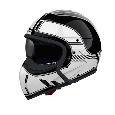 Airoh J110 Modular Helmet Raster Black White Size S White Crossover