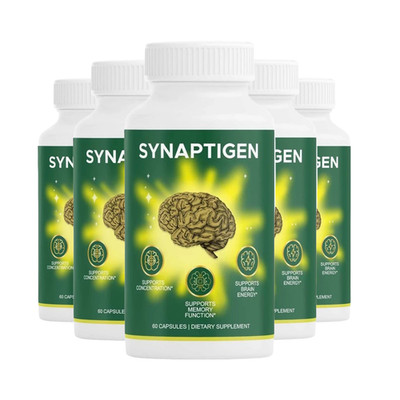 5-Pack Synaptigen Capsules   Synaptigen Natural Blend for Memory - 300 Capsules