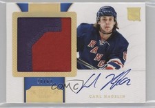 2011 Dominion Rookie Short Print Horizontal 20/62 Carl Hagelin Patch Auto 0i5j