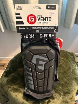 G-Form Pro-S Vento Shin Guard, black/silver, size Adult XL