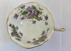 1960s Paragon English Bone China Valentine Violets Cup & Saucer W/ Gold Trim — photo 3