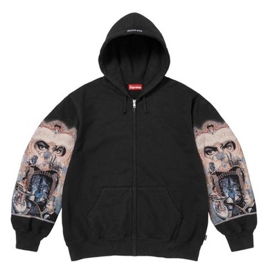 Supreme ブラック コーン プリント パーカー　ストリート　スケーター XL - Supreme Michael Jackson® Dangerous Zip Up Hooded Sweatshirt
