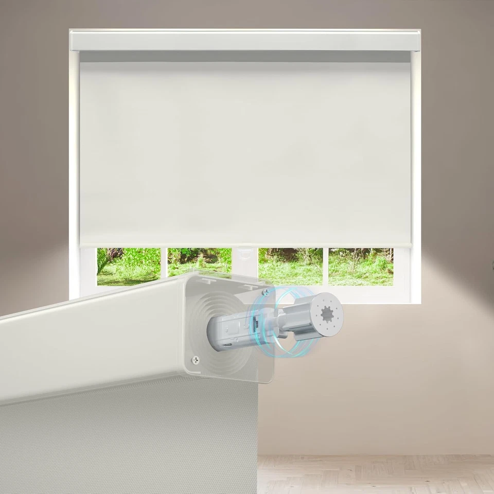 Cordless Blackout Roller Shades Insulated UV Protection Window Blinds for Home - Image 1 of 4