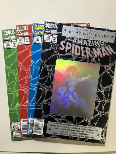 Spider-Man 30th Anniversary Hologram Lot of 4 (1st app of Spider-Man 2099)