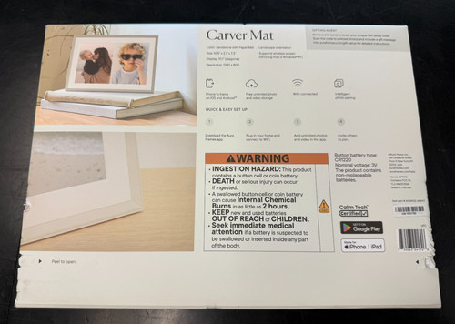 Aura Home Carver Mat 10 Digital Wifi Frame-Sandstone with Paper Mat