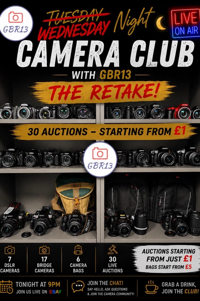 🌙 Wednesday Retake of Tuesday Night Camera Club with GBR13