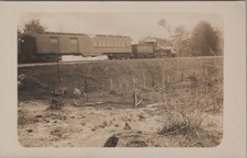 Steam Locomotive Passenger Train Railroad Tracks 1900s RPPC Photo Postcard